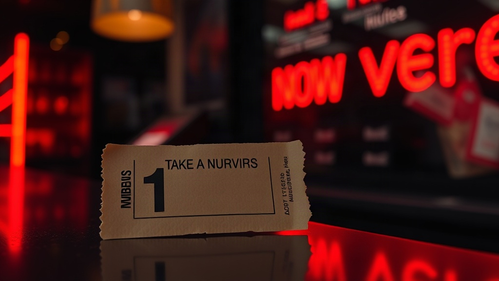 Thermal ticket in red LED light